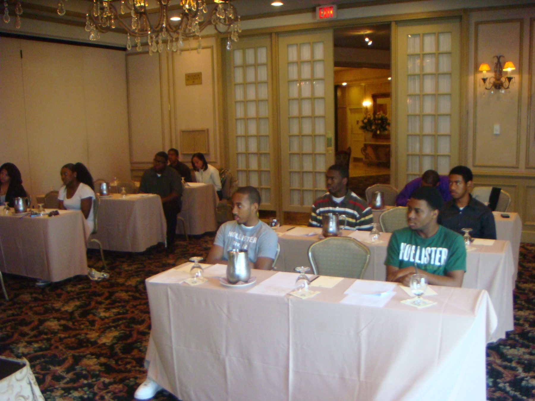 Beautillion participants at an etiquette and leadership workshop session